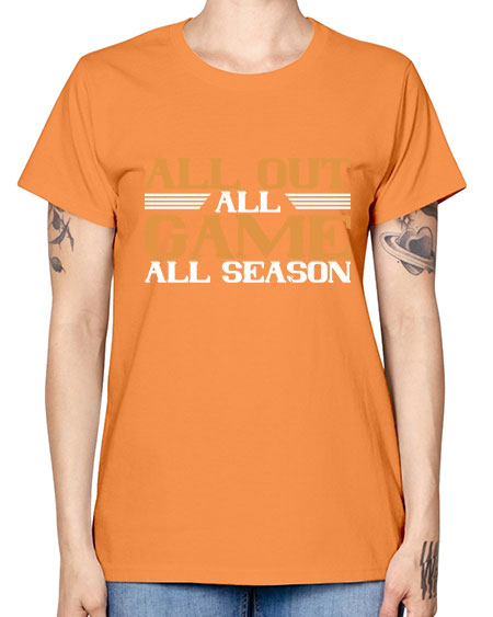 All out all game all season 2238# - badminton -  Missy T-Shirt