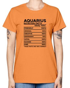 Aquarius Nutrition Facts 67# - aquarius -  Missy T-Shirt