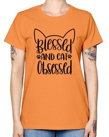 Blessed And Cat Obsessed Style 79# - cats -  Missy T-Shirt