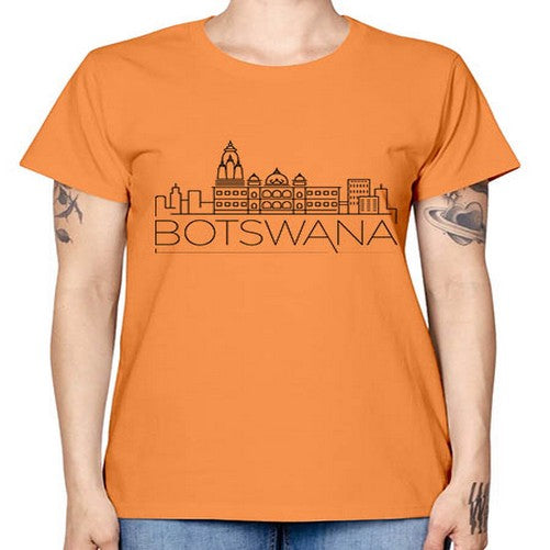 Botswana Minimal Skyline 483# - cities -  Missy T-Shirt