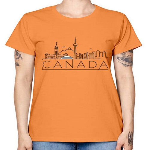 Canada Minimal Skyline 541# - cities -  Missy T-Shirt