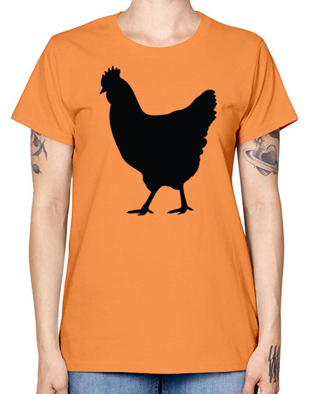 Chicken Silhouette 3# - chicken -  Missy T-Shirt
