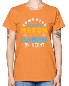 Computer science major by day gamer by night 6# - computer -  Missy T-Shirt