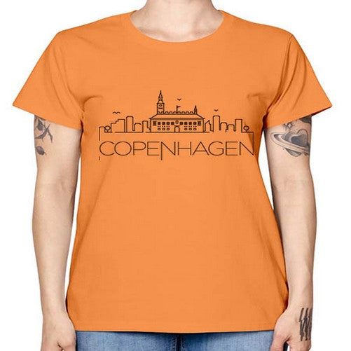 Copenhagen Minimal Skyline 622# - cities -  Missy T-Shirt