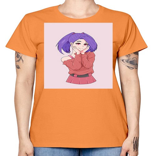 Cute girl with cute pose 138# - anime -  Missy T-Shirt