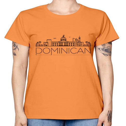 Dominican Minimal Skyline 676# - cities -  Missy T-Shirt