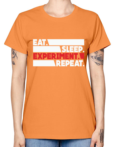 EatSleepExperimentRepeatScientistSkinite Scientist Skinite 274# - general science -  Missy T-Shirt