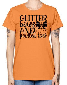 Glitter bows and pointed toes 130# - ballet -  Missy T-Shirt