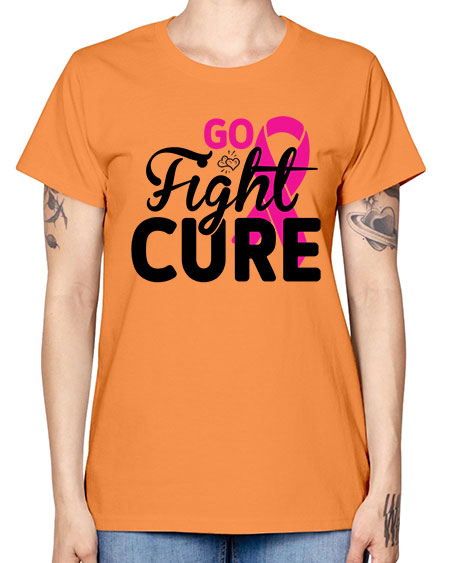 Go Fight Cure 23# - breast cancer -  Missy T-Shirt