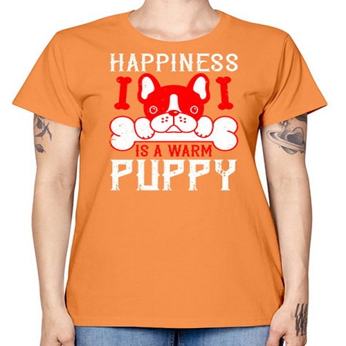 Happiness is a warm puppy Style 203# - dogs -  Missy T-Shirt