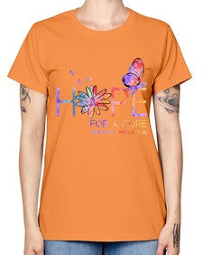 Hope For A Cure Alzheimer Awareness Flower 162# - alzheimers -  Missy T-Shirt