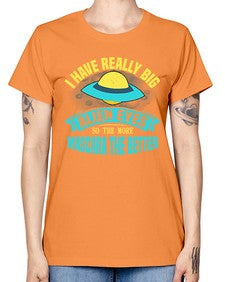 I have really big alien eyes 16# - ufo -  Missy T-Shirt