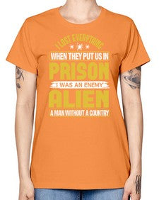 I was an enemy alien 24# - ufo -  Missy T-Shirt