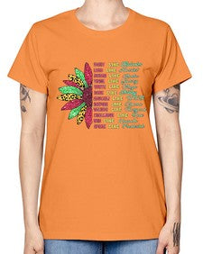 Juneteenth Sunflower Design 17# - black juneteenth -  Missy T-Shirt