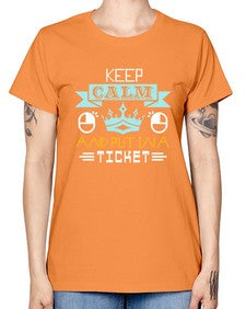Keep calm and put in a ticket 28# - computer -  Missy T-Shirt
