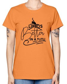 Life is better in a tutu 152# - ballet -  Missy T-Shirt