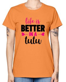 Life is better in a tutu 153# - ballet -  Missy T-Shirt
