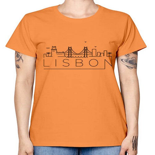 Lisbon Minimal Skyline 1144# - cities -  Missy T-Shirt