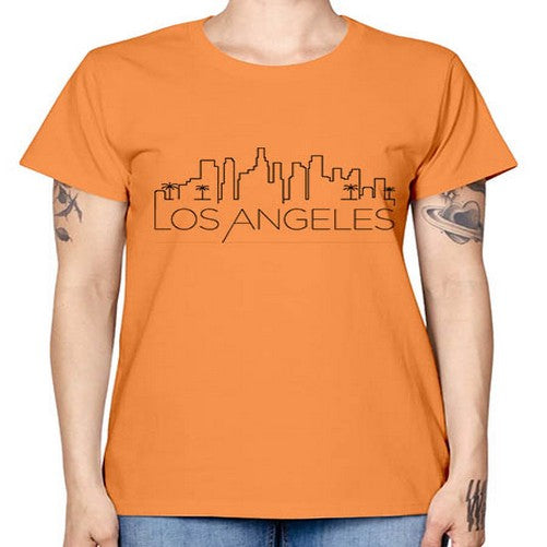 Los Angeles Minimal Skyline 1161# - cities -  Missy T-Shirt