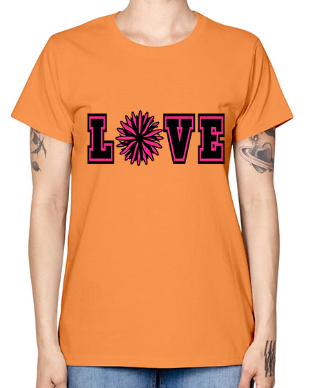 Love 694# - cheer -  Missy T-Shirt