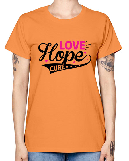 Love Hope Cure 14# - breast cancer -  Missy T-Shirt