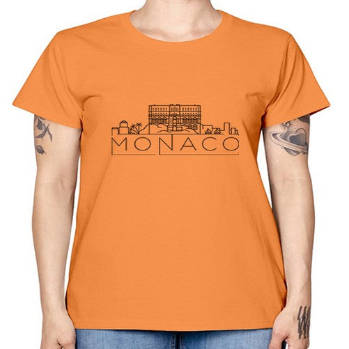 Monaco Minimal Skyline 1334# - cities -  Missy T-Shirt