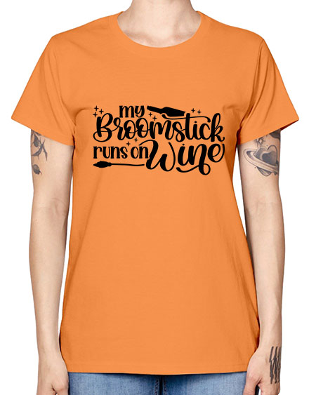 My Broomstick Runs On Wine Style 34# - beauty - fashion -  Missy T-Shirt