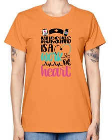 Nursing Is a Work of Heart Style Style 1271# - nurse -  Missy T-Shirt