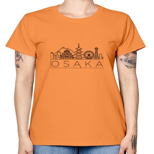 Osaka Minimal Skyline 1545# - cities -  Missy T-Shirt