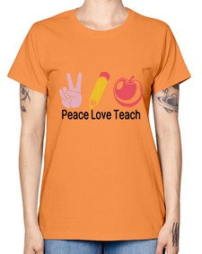 Peace Love Teach 1303# - teacher -  Missy T-Shirt