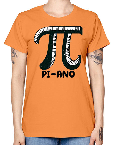 Piano Funny Math Music Sublimation 37# - pi -  Missy T-Shirt