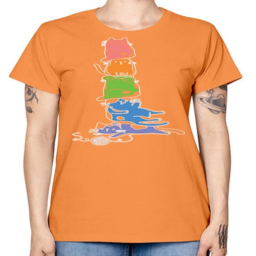 Pride Kawaii Cats Pile Cute Anime 277# - anime -  Missy T-Shirt