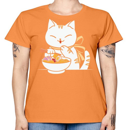 Ramen Cat Kawaii Anime Tee Japanese 280# - anime -  Missy T-Shirt