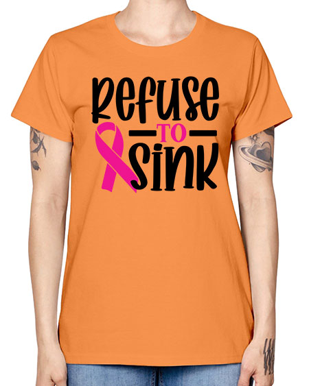 Refuse to Sink 9# - breast cancer -  Missy T-Shirt