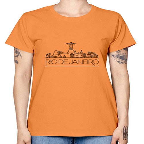 Rio De Janeiro Minimal Skyline 1733# - cities -  Missy T-Shirt