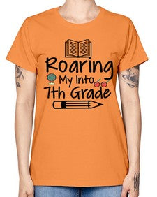 Roaring My Into seventh Grade 763# - seventh grade -  Missy T-Shirt