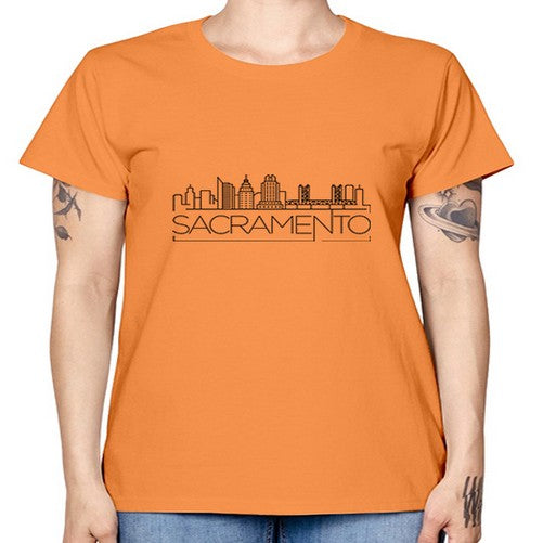 Sacramento Minimal Skyline 1760# - cities -  Missy T-Shirt
