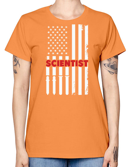 ScientistUSAFlagScientistSkinite Scientist Skinite 38# - general science -  Missy T-Shirt