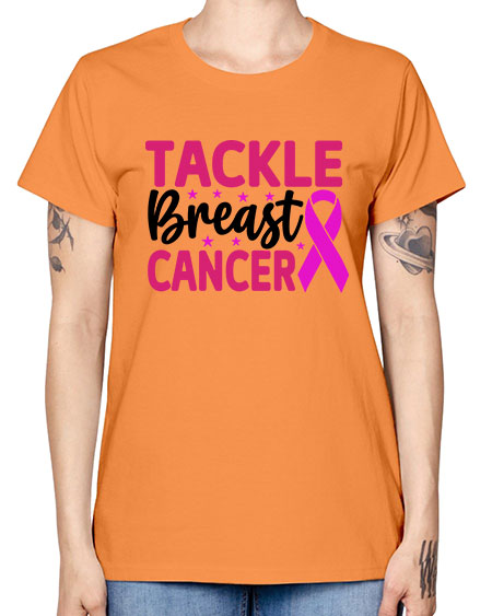 Tackle Breast Cancer 5# - breast cancer -  Missy T-Shirt