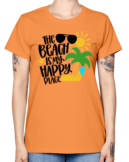 The Beach Is My Happy Place Style 12# - summer -  Missy T-Shirt