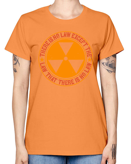 There is no law except the law that there is no law 304# - general science -  Missy T-Shirt