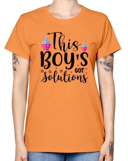 This Boy s Got Solutions 20# - general science -  Missy T-Shirt