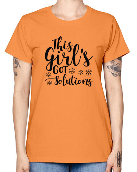 This Girl s Got Solutions 17# - general science -  Missy T-Shirt