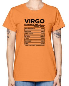 Virgo Nutrition Facts 530# - virgo -  Missy T-Shirt