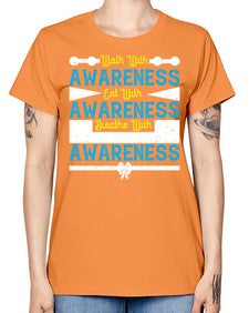 Walk with awareness Eat with awareness Breathe with awareness Style 9# - Self awareness -  Missy T-Shirt