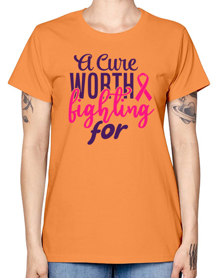 a cure worth fighting for Style 17# - breast cancer -  Missy T-Shirt
