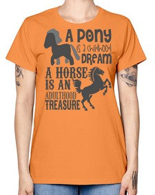 a pony is childhood dream a horse is an adult - horse -  Missy T-Shirt