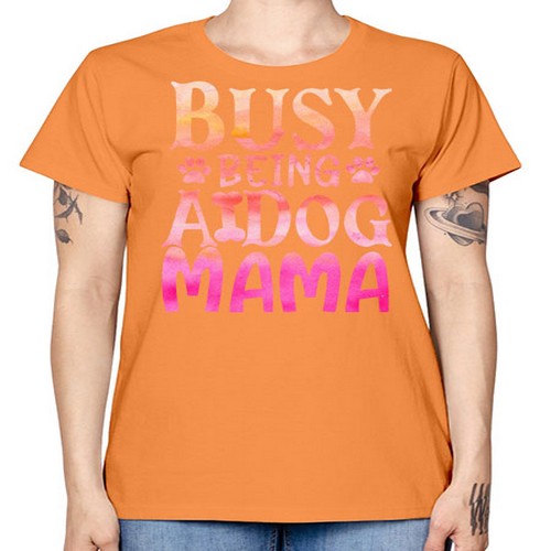 busy being a dog mama 67# - dogs -  Missy T-Shirt