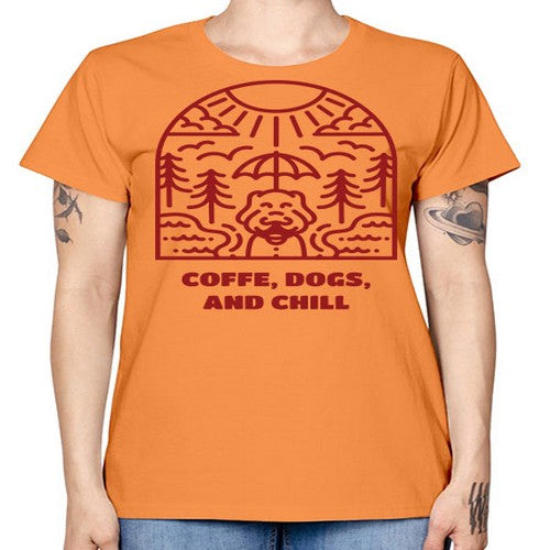 coffee, dogs, and chill 70# - dogs -  Missy T-Shirt