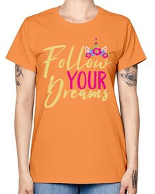 follow your dreams 133# - unicorn -  Missy T-Shirt